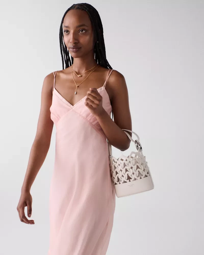 Halo Woven Mini Bucket Bag