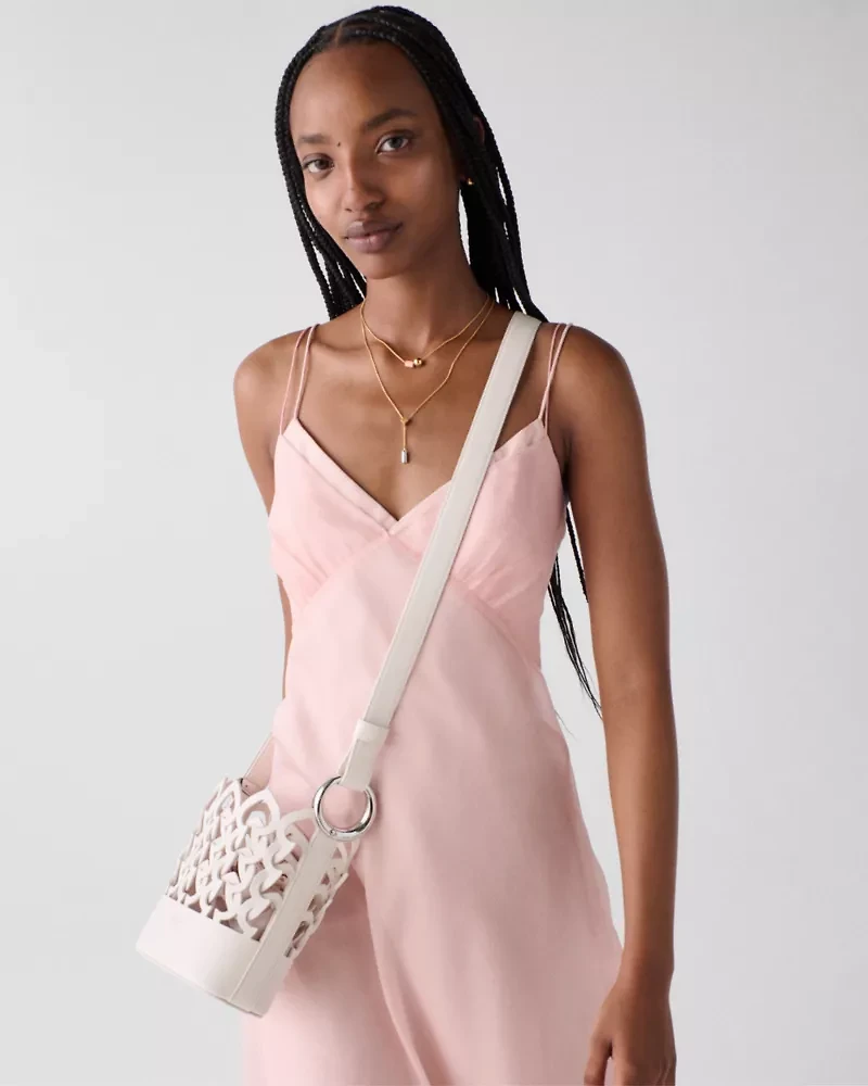 Halo Woven Mini Bucket Bag