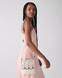 Halo Woven Mini Bucket Bag