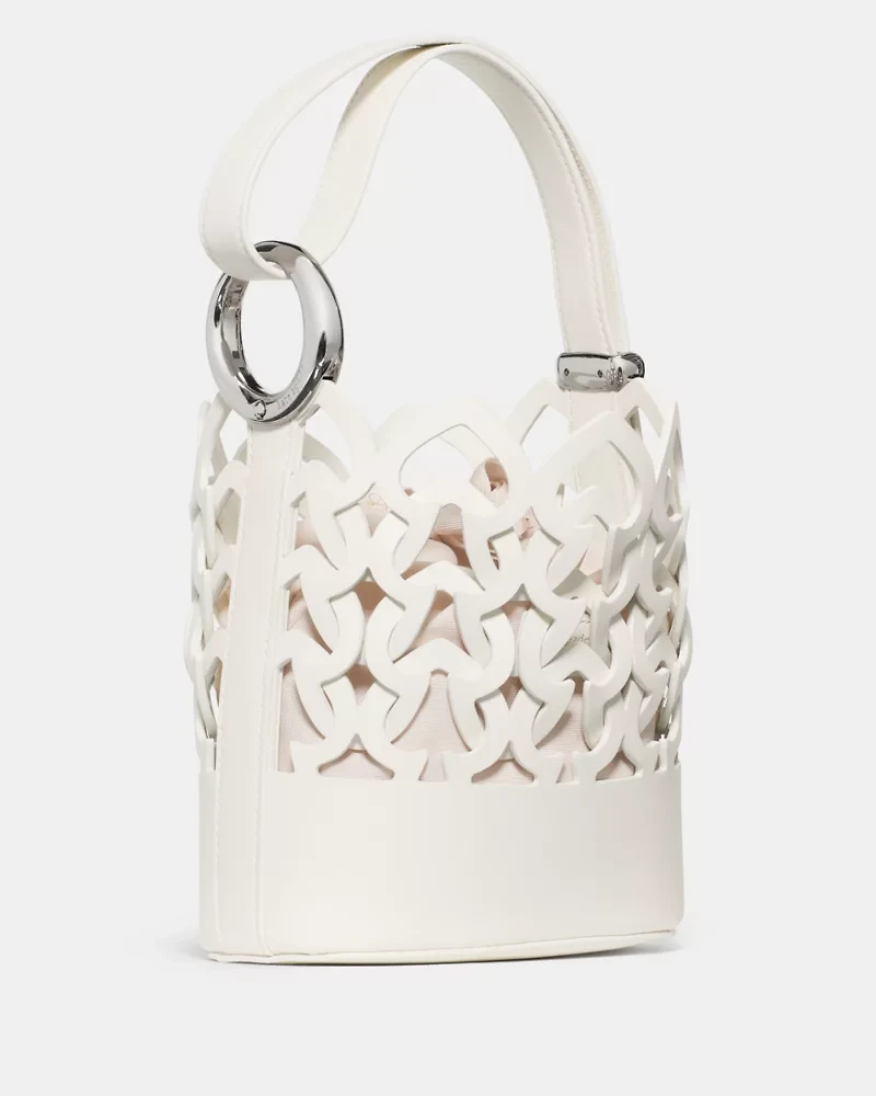 Halo Woven Mini Bucket Bag