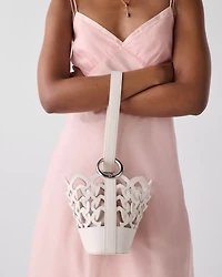 Halo Woven Mini Bucket Bag