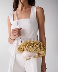 Critters Raffia Stevie Hedgehog Mini Bag