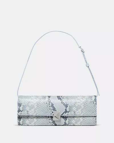Deco Snake Embossed Soft Mini Shoulder Bag
