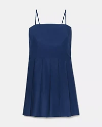 Open Back Pleated Dress