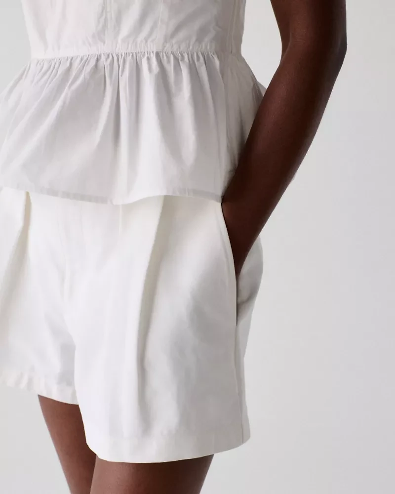 Belted Pleated Shorts