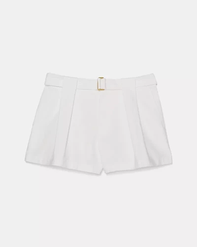 Belted Pleated Shorts