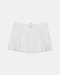 Belted Pleated Shorts