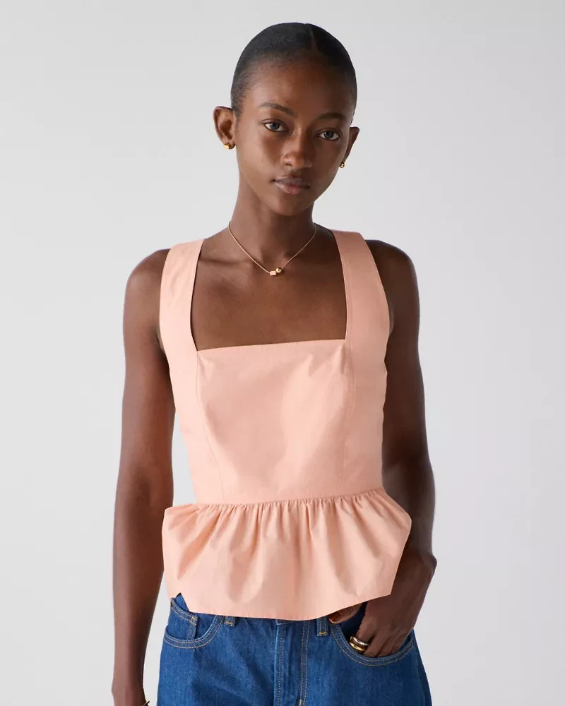 Cross-back Peplum Top