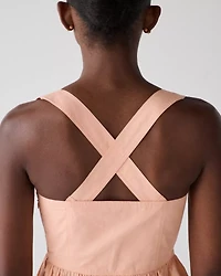 Cross-back Peplum Top
