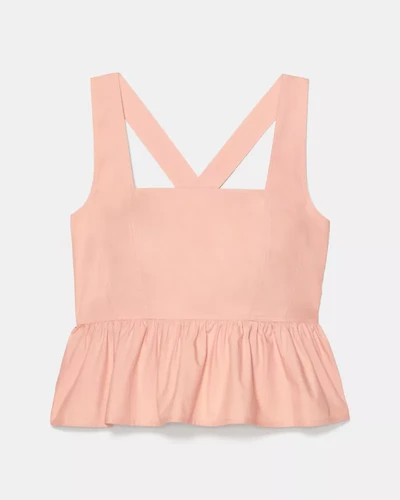 Cross-back Peplum Top