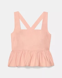 Cross-back Peplum Top