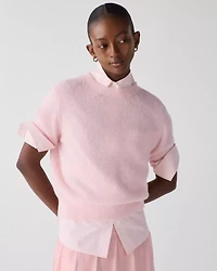 Fuzzy Short Sleeve Sweater