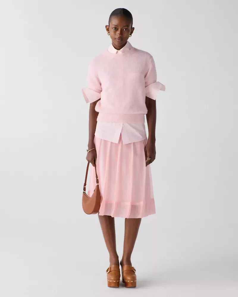 Fuzzy Short Sleeve Sweater