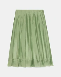 Crinkled Organza Pleated Skirt