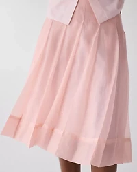 Crinkled Organza Pleated Skirt