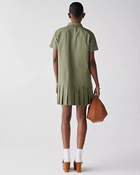 Pleated Utility Shirtdress
