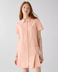 Pleated Utility Shirtdress