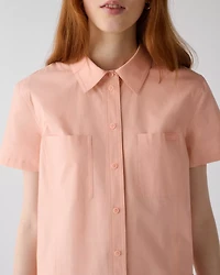 Pleated Utility Shirtdress