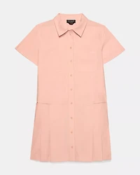 Pleated Utility Shirtdress