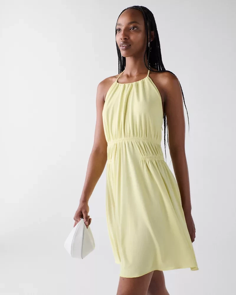 Drapey Halter Mini Dress