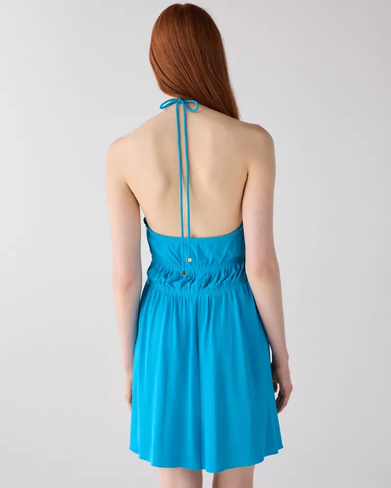 Drapey Halter Mini Dress
