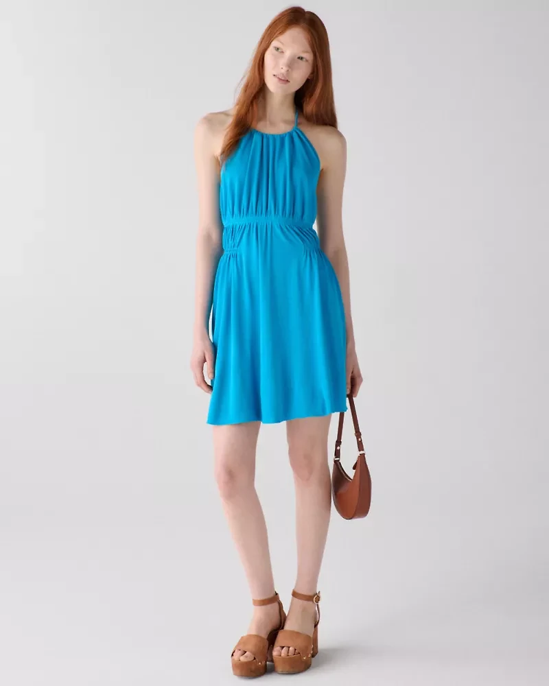 Drapey Halter Mini Dress