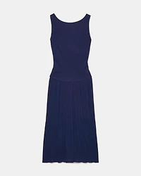 Drapey Cross-back Midi Dress