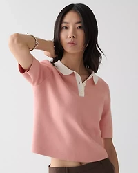 Cropped Polo Sweater