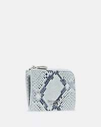 Snake Embossed Mini Zip Card Case