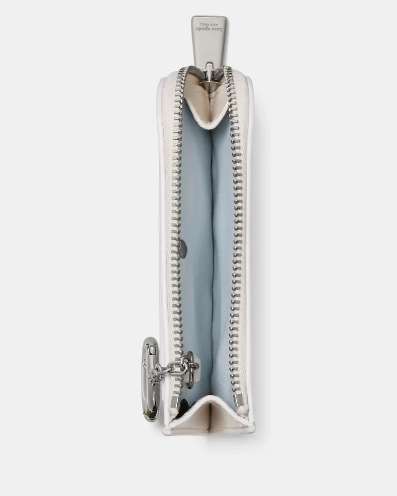 Snake Embossed Mini Zip Card Case