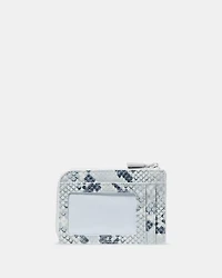 Snake Embossed Mini Zip Card Case