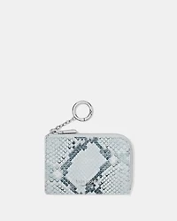 Snake Embossed Mini Zip Card Case