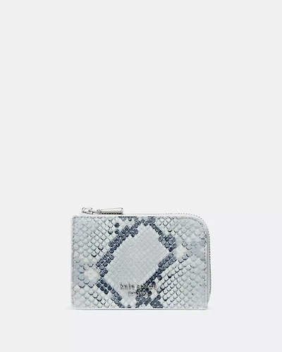 Snake Embossed Mini Zip Card Case