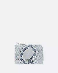 Snake Embossed Mini Zip Card Case