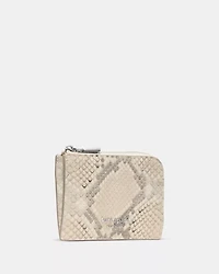 Snake Embossed Mini Zip Card Case