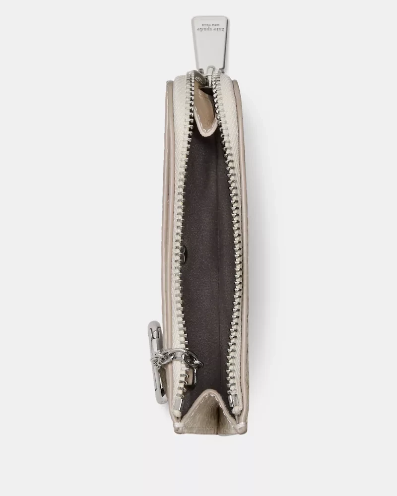 Snake Embossed Mini Zip Card Case