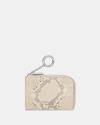 Snake Embossed Mini Zip Card Case