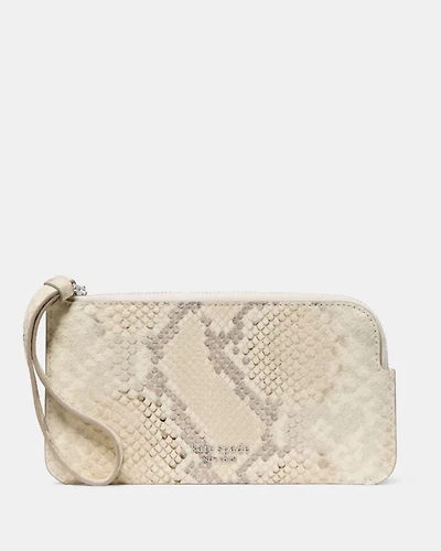 Zippy Snake Embossed Wristlet