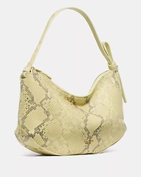 Loop Snake Embossed Shoulder Bag