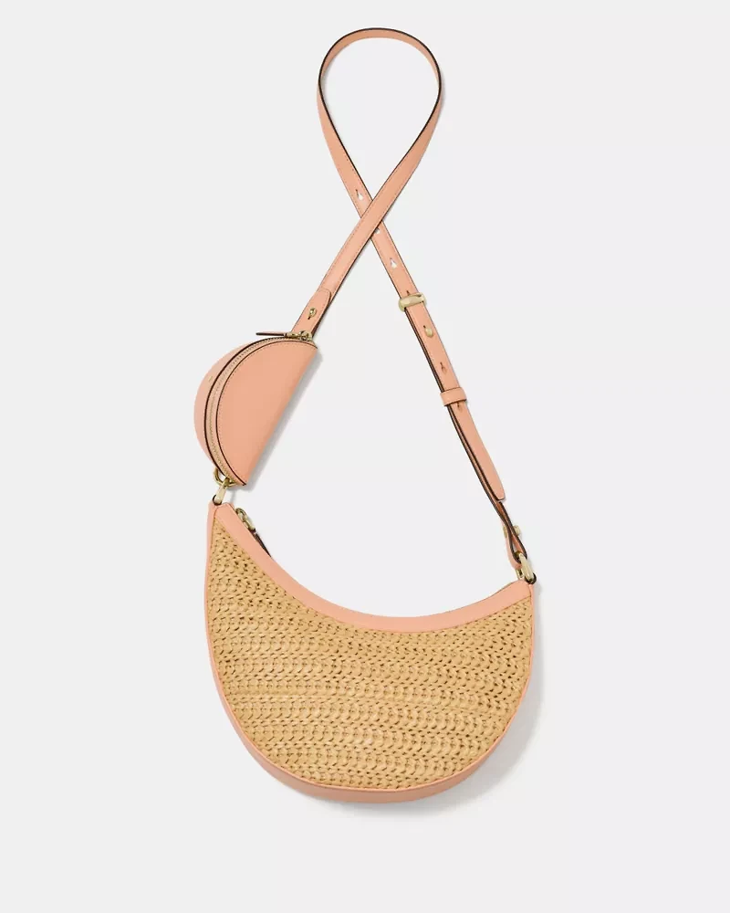 Duo Straw Crossbody Bag