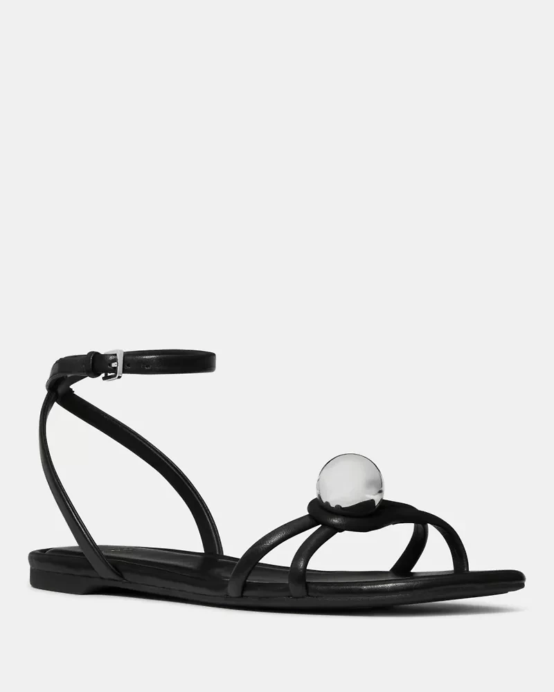 Harmony Smooth Leather Flat Sandal