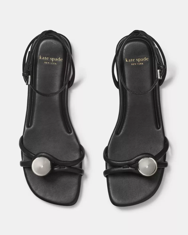 Harmony Smooth Leather Flat Sandal