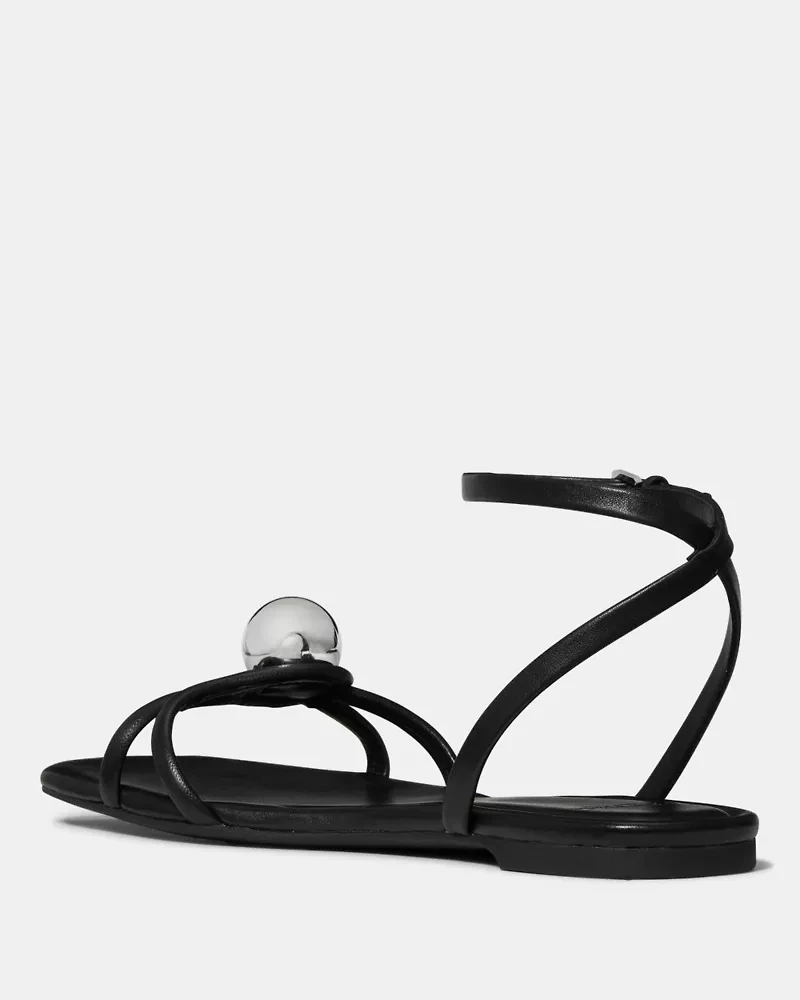 Harmony Smooth Leather Flat Sandal