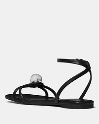 Harmony Smooth Leather Flat Sandal