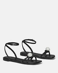 Harmony Smooth Leather Flat Sandal