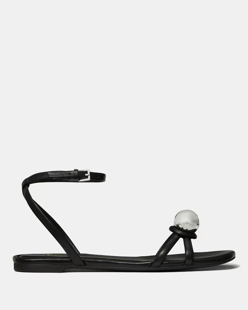 Harmony Smooth Leather Flat Sandal