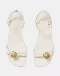 Harmony Smooth Leather Flat Sandal