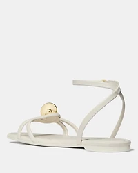 Harmony Smooth Leather Flat Sandal