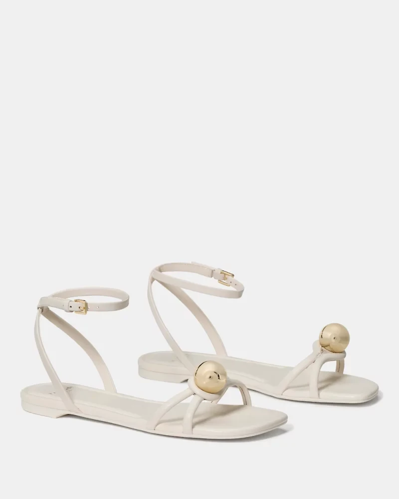 Harmony Smooth Leather Flat Sandal
