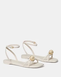 Harmony Smooth Leather Flat Sandal
